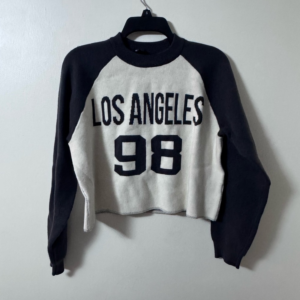 Stylish Black and White Los Angeles Crop Top